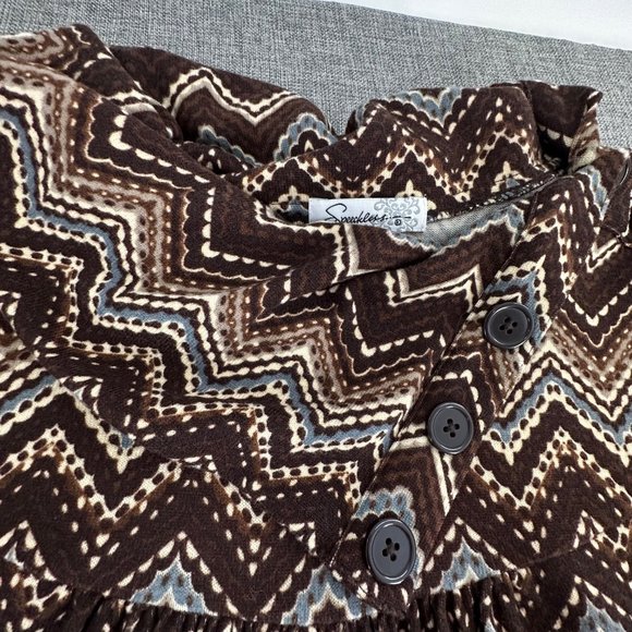 Speechless Sweater Dress Small Brown Cowl Neck Short Sleeve 2 Pockets‎ - Picture 5 of 16